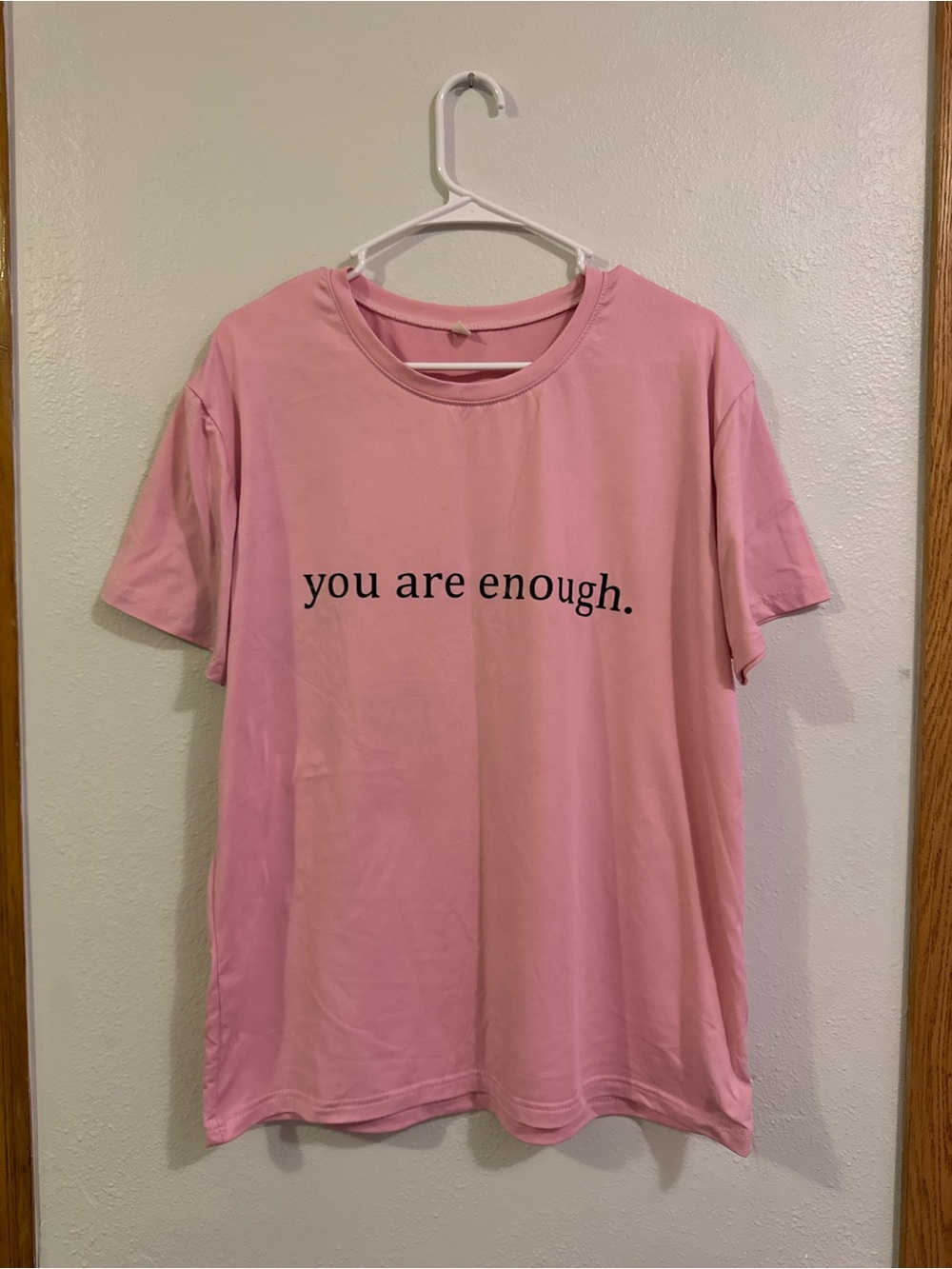 Pink 'you are enough.' Graphic Tee